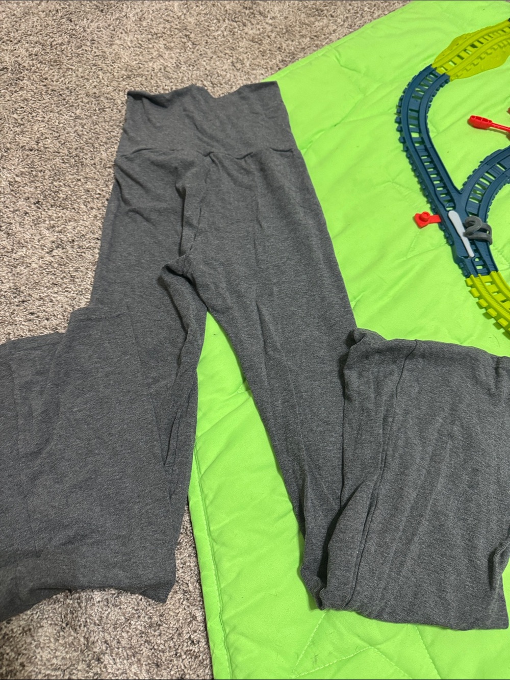 Kids Gray Stretch Flare leggings